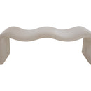 Meridian Willow Beige Corduroy Fabric Bench IMAGE 6