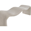 Meridian Willow Beige Corduroy Fabric Bench IMAGE 7