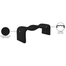 Meridian Willow Black Corduroy Fabric Bench IMAGE 11