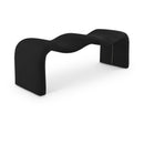 Meridian Willow Black Corduroy Fabric Bench IMAGE 1