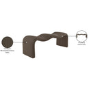 Meridian Willow Brown Corduroy Fabric Bench IMAGE 11