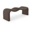 Meridian Willow Brown Corduroy Fabric Bench IMAGE 1