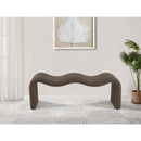 Meridian Willow Brown Corduroy Fabric Bench IMAGE 2