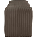 Meridian Willow Brown Corduroy Fabric Bench IMAGE 4
