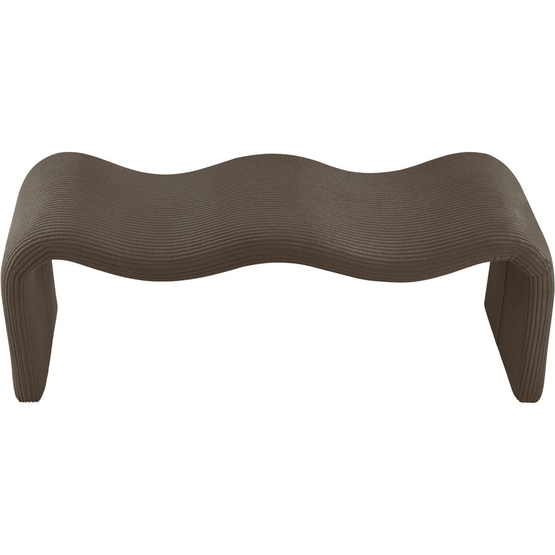 Meridian Willow Brown Corduroy Fabric Bench IMAGE 5