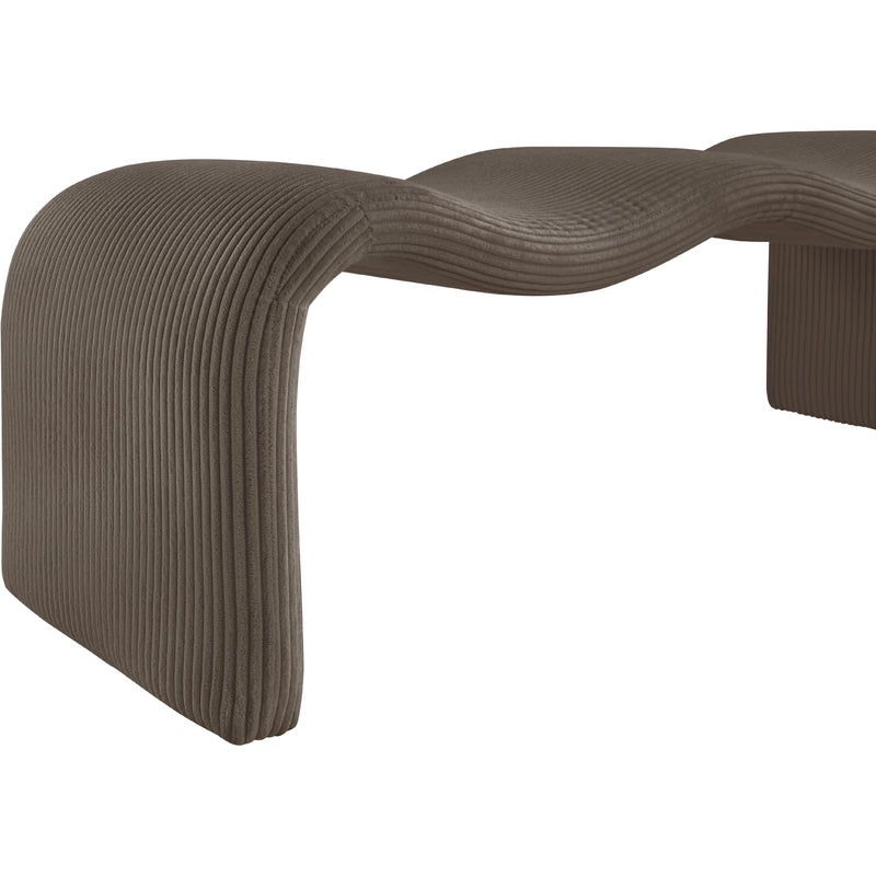 Meridian Willow Brown Corduroy Fabric Bench IMAGE 8