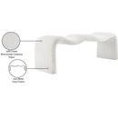 Meridian Willow Cream Corduroy Fabric Bench IMAGE 11