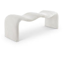 Meridian Willow Cream Corduroy Fabric Bench IMAGE 1