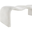 Meridian Willow Cream Corduroy Fabric Bench IMAGE 8