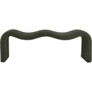 Meridian Willow Green Corduroy Fabric Bench IMAGE 3