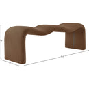 Meridian Willow Saddle Corduroy Fabric Bench IMAGE 10