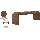 Meridian Willow Saddle Corduroy Fabric Bench IMAGE 11