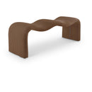 Meridian Willow Saddle Corduroy Fabric Bench IMAGE 1