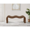 Meridian Willow Saddle Corduroy Fabric Bench IMAGE 2