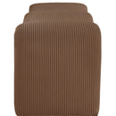 Meridian Willow Saddle Corduroy Fabric Bench IMAGE 4