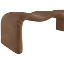 Meridian Willow Saddle Corduroy Fabric Bench IMAGE 8