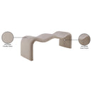 Meridian Willow Beige Chenille Fabric Bench IMAGE 11