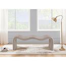Meridian Willow Beige Chenille Fabric Bench IMAGE 2