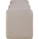 Meridian Willow Beige Chenille Fabric Bench IMAGE 4