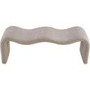 Meridian Willow Beige Chenille Fabric Bench IMAGE 5
