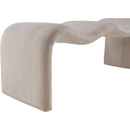 Meridian Willow Beige Chenille Fabric Bench IMAGE 6