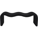 Meridian Willow Black Chenille Fabric Bench IMAGE 3