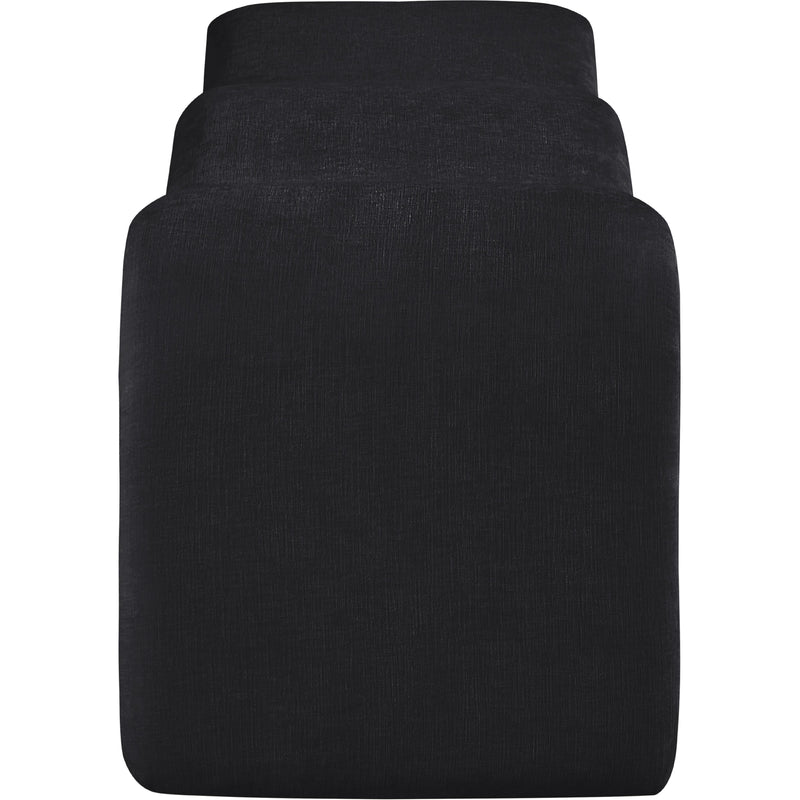 Meridian Willow Black Chenille Fabric Bench IMAGE 4