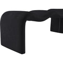 Meridian Willow Black Chenille Fabric Bench IMAGE 6