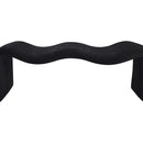 Meridian Willow Black Chenille Fabric Bench IMAGE 8