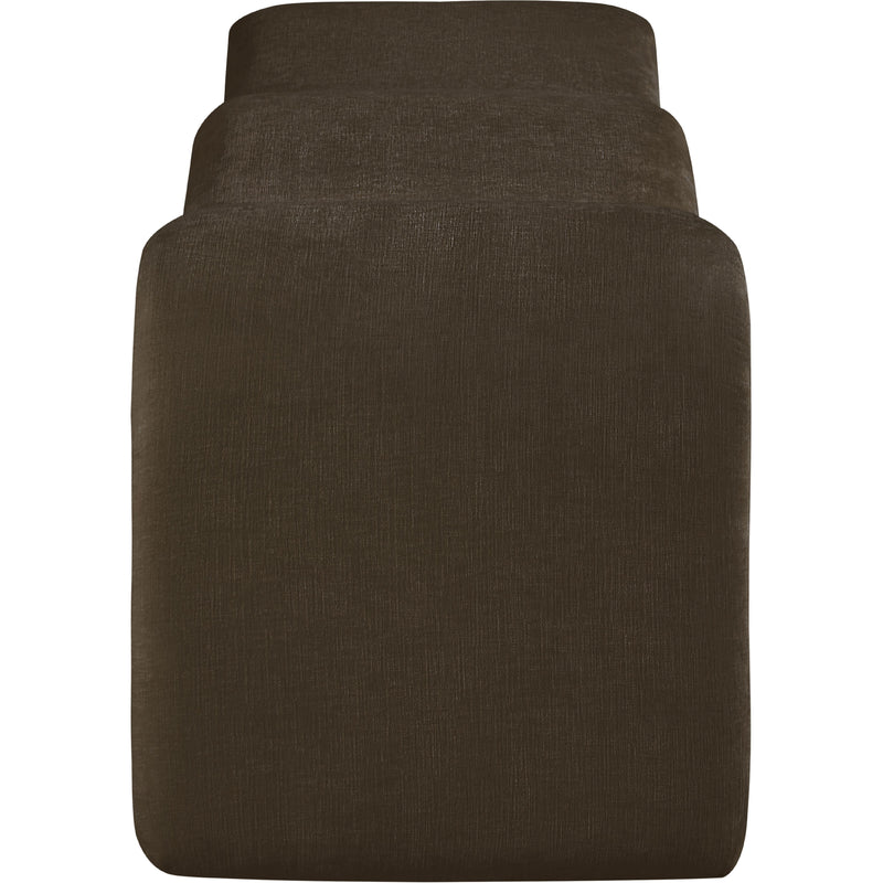 Meridian Willow Brown Chenille Fabric Bench IMAGE 4