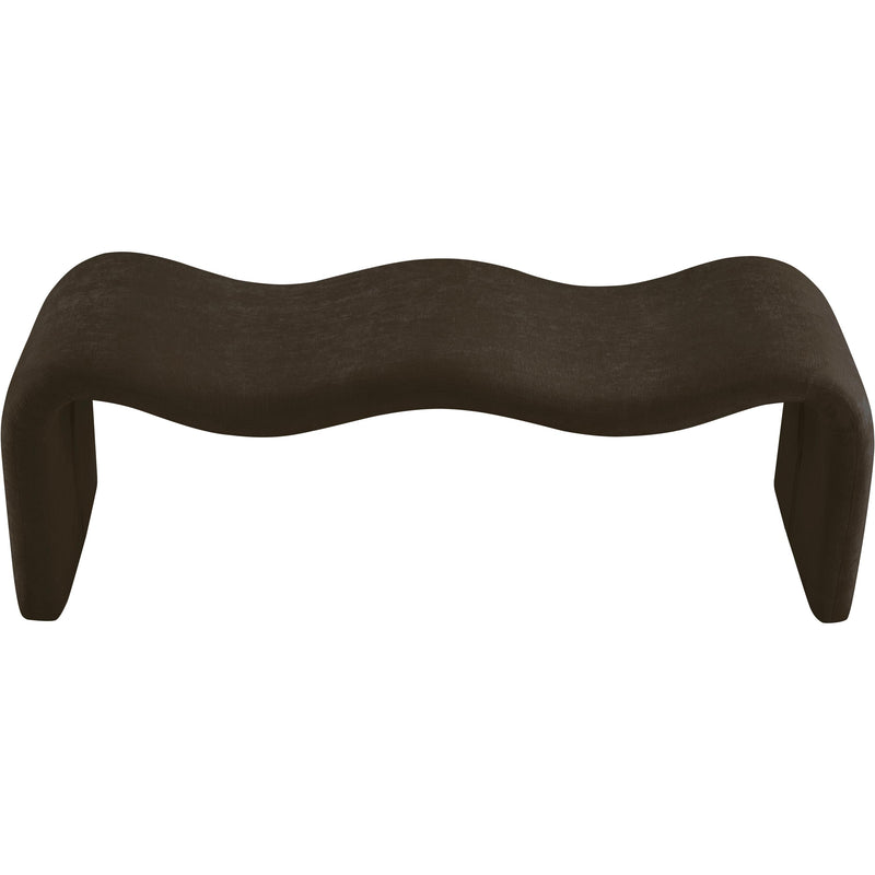 Meridian Willow Brown Chenille Fabric Bench IMAGE 5