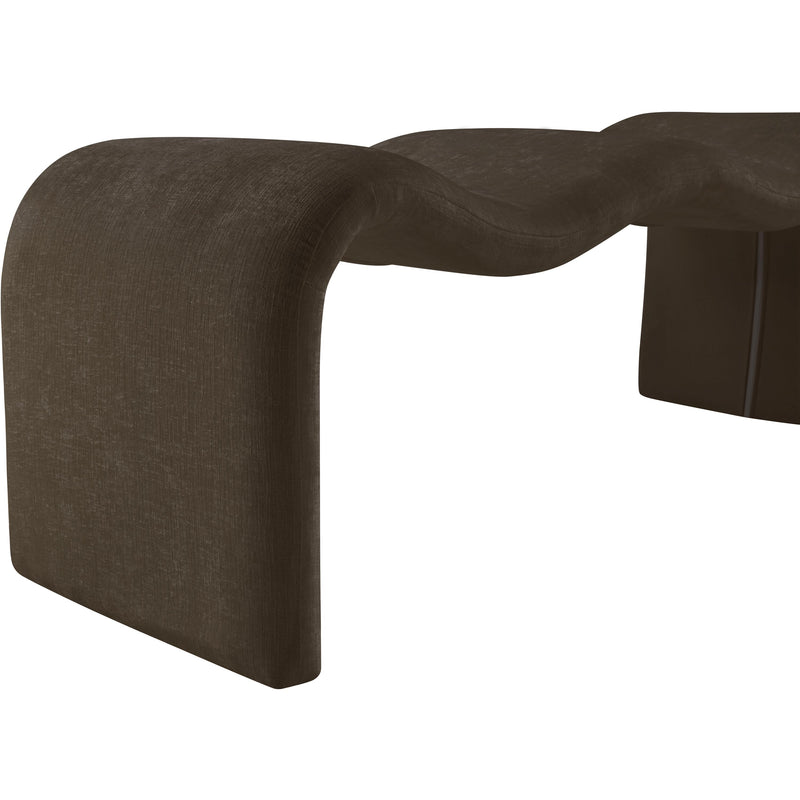Meridian Willow Brown Chenille Fabric Bench IMAGE 6