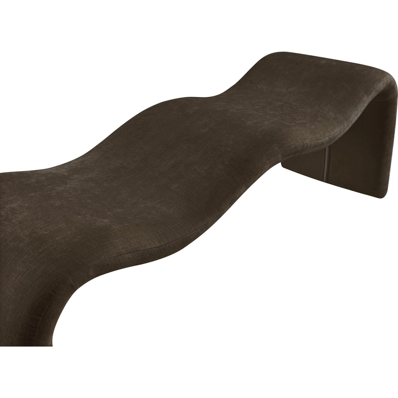 Meridian Willow Brown Chenille Fabric Bench IMAGE 7
