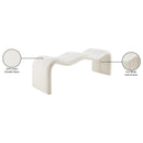 Meridian Willow Cream Chenille Fabric Bench IMAGE 11