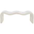 Meridian Willow Cream Chenille Fabric Bench IMAGE 3