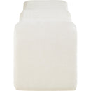 Meridian Willow Cream Chenille Fabric Bench IMAGE 4