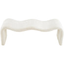 Meridian Willow Cream Chenille Fabric Bench IMAGE 5