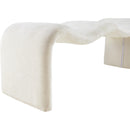 Meridian Willow Cream Chenille Fabric Bench IMAGE 6