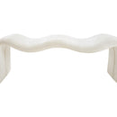 Meridian Willow Cream Chenille Fabric Bench IMAGE 8