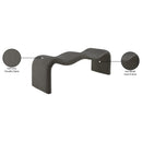 Meridian Willow Grey Chenille Fabric Bench IMAGE 11