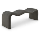 Meridian Willow Grey Chenille Fabric Bench IMAGE 1