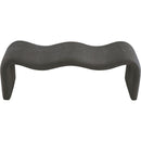 Meridian Willow Grey Chenille Fabric Bench IMAGE 5