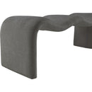 Meridian Willow Grey Chenille Fabric Bench IMAGE 6