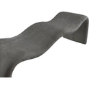 Meridian Willow Grey Chenille Fabric Bench IMAGE 7