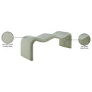 Meridian Willow Mint Chenille Fabric Bench IMAGE 11