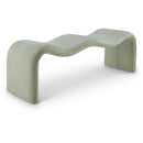 Meridian Willow Mint Chenille Fabric Bench IMAGE 1
