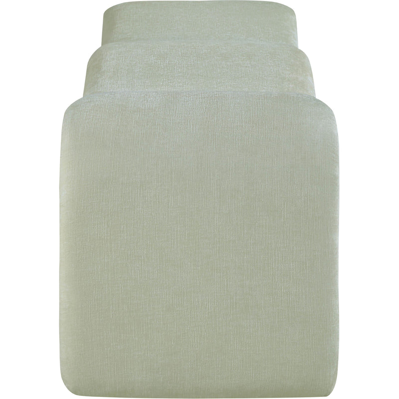 Meridian Willow Mint Chenille Fabric Bench IMAGE 4