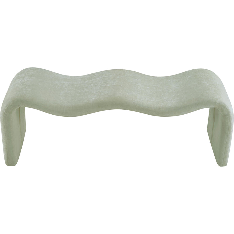Meridian Willow Mint Chenille Fabric Bench IMAGE 5