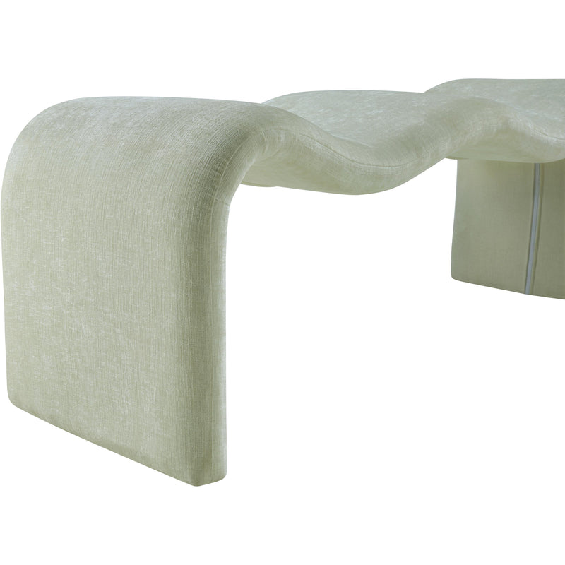 Meridian Willow Mint Chenille Fabric Bench IMAGE 6