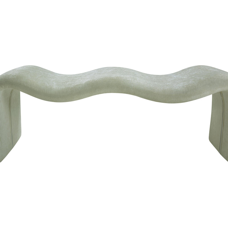 Meridian Willow Mint Chenille Fabric Bench IMAGE 8